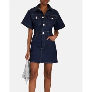 Frame Oversized Denim Mini Dress Size S